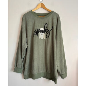 FOR G AND PL Women's 2XL Ghost Spooky Halloween Sweatshirt